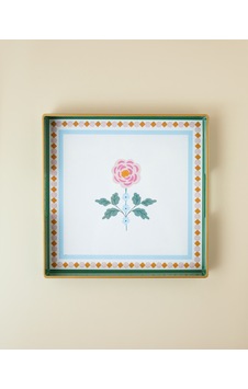 Rustic Florals Tepsi 35,5x35,5 Cm Yeşil Rustic Florals Tepsi 35,5x35,5 Cm Yeşil