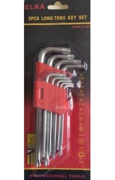 Torx Alyan Allen 9 Parça Uzun Yıldız Alyan Anahtar Takımı