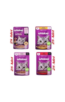 Whiskas Pouch Sos İçinde Yetişkin Kedi Konservesi 85gr 112 Adet Karışık Mega Set Whiskas Pouch Sos İçinde Yetişkin Kedi Konservesi 85gr 112 Adet Karışık Mega Set