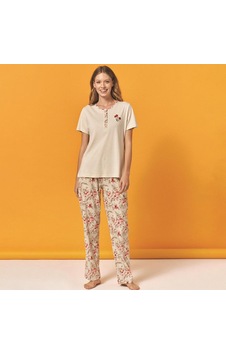 Over Sleep By Poleren Over Sleep 130 Kadın Yazlık Kısa Kol Pijama Takım Açık Yeşil Over Sleep By Poleren Over Sleep 130 Kadın Yazlık Kısa Kol Pijama Takım Açık Yeşil