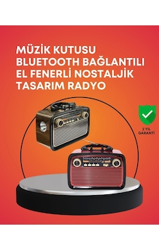 Nostaljik Radyo Görünümlü Bluetooth Hoparlör Fm/am Yayın, Kablosuz Bağlantı, Şarj Edilebilir Nostaljik Radyo Görünümlü Bluetooth Hoparlör Fm/am Yayın, Kablosuz Bağlantı, Şarj Edilebilir