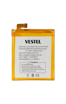 Vestel Uyumlu Venüs V3 5020 Batarya Pil 3050mAh Vestel Uyumlu Venüs V3 5020 Batarya Pil 3050mAh