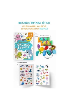 Okyanus Boyama Kitabı - Oyun Hamurlu - 3 Yaş + Okyanus Boyama Kitabı - Oyun Hamurlu - 3 Yaş +