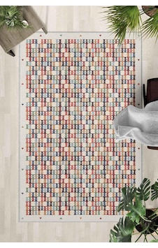 Kaymaz Taban Yıkanabilir Halı Mutfak, Salon, Yatak Odası İçin Modern Dijital Baskı Halı Slnhalı41 - 0149 Çok Renkli
