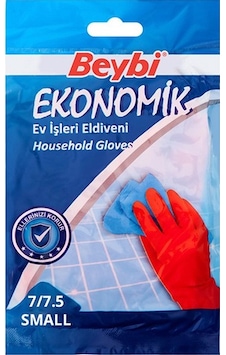 Beybi Ekonomik Ev İşleri Eldiveni No: 7 - 7,5 Beden Kırmızı S Beybi Ekonomik Ev İşleri Eldiveni No: 7 - 7,5 Beden Kırmızı S