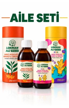 Lokman Ali Yetişkin Ve Kids Çocuk Zencefil Şurubu Aile Seti Andız Kozalağı Pekmezi Karışımlı 2 250 Ml Lokman Ali Yetişkin Ve Kids Çocuk Zencefil Şurubu Aile Seti Andız Kozalağı Pekmezi Karışımlı 2 250 Ml