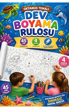 Okyanus Temalı Dev Boyama Rulosu 45 Cm X 4 Metre Çocuklar Için Uzun Boyama Kağıdı, Eğitici Ve Eğlenceli Aktivite Rulosu, Deniz Canlıları Boyama Seti, Büyük Boy Boyama Posteri Okyanus Temalı Dev Boyama Rulosu 45 Cm X 4 Metre Çocuklar Için Uzun Boyama Kağıdı, Eğitici Ve Eğlenceli Aktivite Rulosu, Deniz Canlıları Boyama Seti, Büyük Boy Boyama Posteri