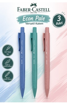Faber-castell Econ Pale 0,7 Versatil Kalem 3 Adet Set Çok Renkli Faber-castell Econ Pale 0,7 Versatil Kalem 3 Adet Set Çok Renkli