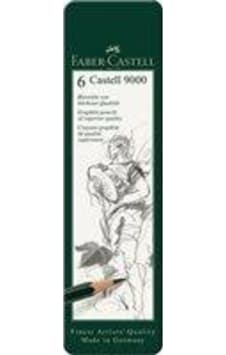 Faber-Castell 9000 Seri Dereceli Kalem 6'lı Metal Kutu Faber-Castell 9000 Seri Dereceli Kalem 6'lı Metal Kutu