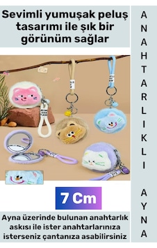 Ayna Dekoratif Hediyelik Günlük Makyaj Bakım Düzenleme Kontrol Mini Çantaya Takılabilir Cep Boy Yum 61085855 Ayna Dekoratif Hediyelik Günlük Makyaj Bakım Düzenleme Kontrol Mini Çantaya Takılabilir Cep Boy Yum 61085855