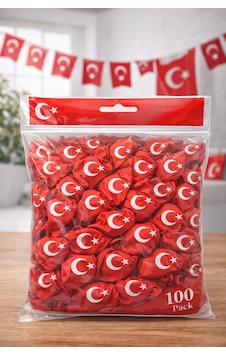 Ayyıldızlı Kırmızı Balon Seti Türk Bayraklı Parti Balonu Dayanıklı Latex Balon 100 Adet Düz Renkli Ayyıldızlı Kırmızı Balon Seti Türk Bayraklı Parti Balonu Dayanıklı Latex Balon 100 Adet Düz Renkli