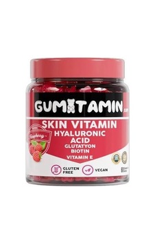 Gumitamin Cilt Vitamini Vegan Gummy 60 Tablet Hyalüronik Asit, Glutatyon, Biotin, Vitamin E Ve Doğal Ahududu Aromalı Gumitamin Cilt Vitamini Vegan Gummy 60 Tablet Hyalüronik Asit, Glutatyon, Biotin, Vitamin E Ve Doğal Ahududu Aromalı
