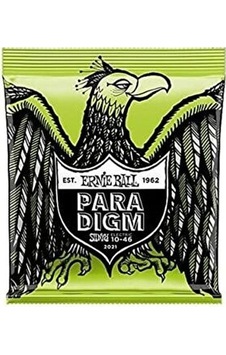 Ernie Ball P02021 Elektro Gitar Tel Seti - Paradigm Regular Slinky Üst Segment - Kırılmaz Seri Plazma Takviyeli Çelik Çekirdek, Maksimum Dayanıklılık Ve Paslanma Direnci Ölçü: .010 - .046 6'lı Tam Takım Set