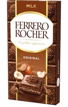 Ferrero Rocher Original Milk Chocolate Bar 90 G Ferrero Rocher Original Milk Chocolate Bar 90 G