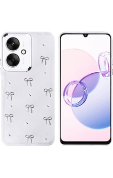 Xiaomi Poco C65 Kılıf Airbag Tasarımlı Simli Şeffaf Zore Kutup Kapak Fiyonk