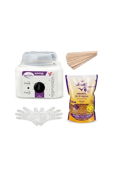 Depi Roll Jupiter Ağda Makinesi + Vi-Vet Granül Naturel Ağda 1 KG + Spatula 5'li + Eldiven Depi Roll Jupiter Ağda Makinesi + Vi-Vet Granül Naturel Ağda 1 KG + Spatula 5'li + Eldiven