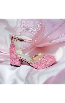 Nese Shoes Kız Çocuk Işıltılı Topuklu Ayakkabı, Kız Çocuk Abiye Ayakkabı Pembe Nese Shoes Kız Çocuk Işıltılı Topuklu Ayakkabı, Kız Çocuk Abiye Ayakkabı Pembe