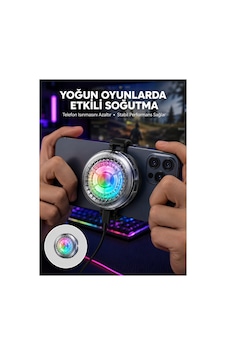 En Popüler Rgb Led Telefon Soğutucu Fan Yüksek Hızlı Soğutma Oyuncu Cooler Yeni Nesil Uygun