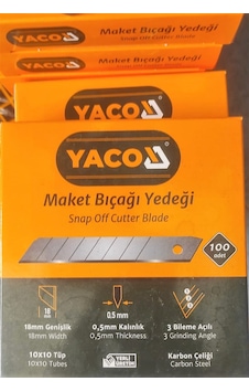 Maket Bıçağı Ağzı Yedeği Falçata Geniş 0.5 MM 100 Adet 10 Pk