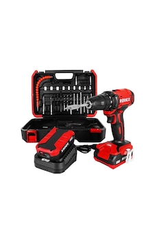 Rodex RDX3375A 21V 2 Ah Çift Akülü Matkap + 17 Parça Aksesuar Rodex RDX3375A 21V 2 Ah Çift Akülü Matkap + 17 Parça Aksesuar