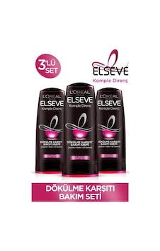 Elseve Komple Direnç Dökülme Karşıtı Saç Bakım Kremi 3x390 ML Elseve Komple Direnç Dökülme Karşıtı Saç Bakım Kremi 3x390 ML