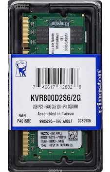 Kingston KVR800D2S6/2G 2 GB DDR2 SODIMM 800 MHz Notebook Bellek