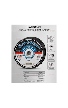 Metal Demir Kesme Diski 180x3.0 Mm Büyük Spiral Taşı 5 Adet Metal Demir Kesme Diski 180x3.0 Mm Büyük Spiral Taşı 5 Adet