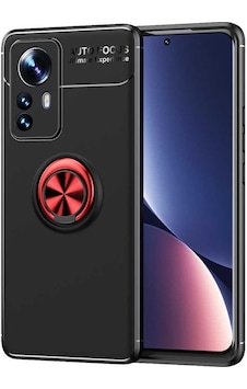 Xiaomi Mi 12 Pro Kılıf Kamera Çıkıntılı Renkli Yüzüklü Standlı Mıknatıslı Kapak Ravel