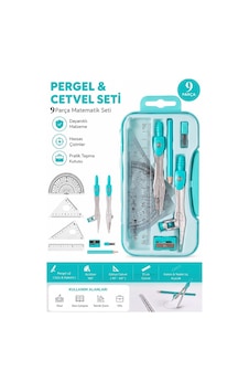 Metal Pergel Seti 9 Parça 1 Paket 9121 Profesyonel Pergel Çizim Proje Matematik Mimar Mühendis Çizim Seti Cetvel Gönye Yeşil Metal Pergel Seti 9 Parça 1 Paket 9121 Profesyonel Pergel Çizim Proje Matematik Mimar Mühendis Çizim Seti Cetvel Gönye Yeşil