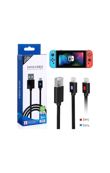 Switch Şarj Kablosu 3 Metre Led Göstergeli Ns Oyun Konsolu Type-c Örgü Kablo Switch Şarj Kablosu 3 Metre Led Göstergeli Ns Oyun Konsolu Type-c Örgü Kablo