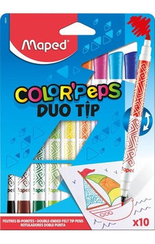 Maped 849010 Color Peps Duo 10 Renk Keçeli Kalem Sku: Zeus8690010348548