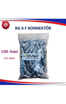 Divisat Rg6 F Konnektör - 100 Adet Divisat Rg6 F Konnektör - 100 Adet
