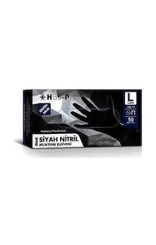 Haspet Siyah Nitril Eldiven L Beden 50 Adet Haspet Siyah Nitril Eldiven L Beden 50 Adet