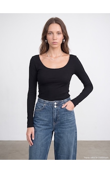 Dilvin 33237 Bra-free Uzun Kollu Top Siyah Dilvin 33237 Bra-free Uzun Kollu Top Siyah