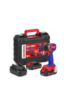 Workpro Wp390107 20volt 2.0ah. Li-ion 230nm Çift Akü Kömürsüz Profesyonel Şarjlı Darbeli Tornavida Workpro Wp390107 20volt 2.0ah. Li-ion 230nm Çift Akü Kömürsüz Profesyonel Şarjlı Darbeli Tornavida