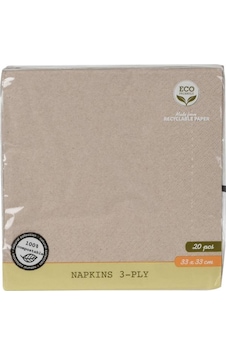 Eco Friendly Peçete %100 Eco Kağıt 33 x 33 CM 20 Adet