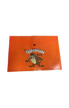 The Tasmanian Devil Warner Bros Cartoon Classics Çıtçıtlı Dosya Evrak Klasörü - Turuncu 1000 Adet