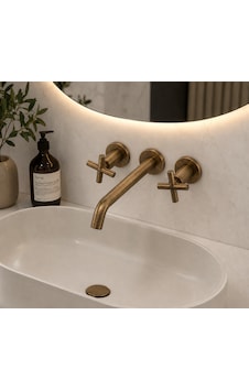 Antik Ankastre Banyo Lavabo Bataryası Duvara Monte Antik Ankastre Banyo Lavabo Bataryası Duvara Monte
