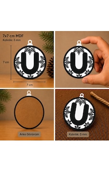 U Harf Yılbaşı Süsü Mdf Çam Ağacı Desenli Asılabilir Dekor 7x7 Cm U Harf Yılbaşı Süsü Mdf Çam Ağacı Desenli Asılabilir Dekor 7x7 Cm