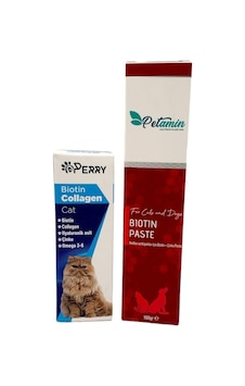 Perry Kediler İçin Biotin Collagen 50 ML + Biotin Pasta 100 G Perry Kediler İçin Biotin Collagen 50 ML + Biotin Pasta 100 G