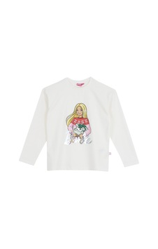 Barbie Beyaz Kız Çocuk Baskılı T-shirt Brb6wg-tst6641 Ekru Barbie Beyaz Kız Çocuk Baskılı T-shirt Brb6wg-tst6641 Ekru