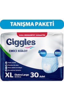 Giggles Yetişkin Emici Külot Extra Large Tanışma Paketi 30'Lu Giggles Yetişkin Emici Külot Extra Large Tanışma Paketi 30'Lu