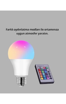 Rgb Uzaktan Kumandalı Led Ampul 16 Renk Dekoratif Aydınlatma Belirtilmemis Rgb Uzaktan Kumandalı Led Ampul 16 Renk Dekoratif Aydınlatma Belirtilmemis