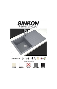 Sinkon Gri Granit Eviye 50 x 86 - Sg86 - Sinkon Sinkon Gri Granit Eviye 50 x 86 - Sg86 - Sinkon