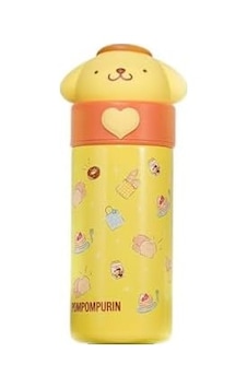 Miniso Sanrio Pompompurin Izolasyonlu Termos Sisesi, 350 Ml Kapasite, Sari Açık Beyaz