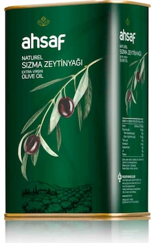 Ahsaf Naturel Sızma Zeytinyağı Teneke 1 L