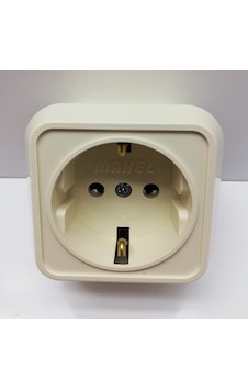 Makel Sıva Üstü Topraklı Priz Krem 45208 Makel Sıva Üstü Topraklı Priz Krem 45208