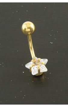 Yıldız Zirkon Taşlı Çelik Piercing 1 Adet Rekli Yıldız Zirkon Taşlı Çelik Piercing 1 Adet Rekli