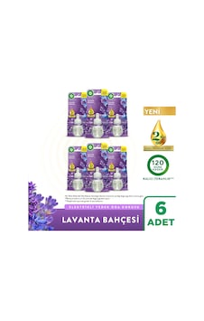 Elektrikli Oda Kokusu Yedek Şişe Lavanta Bahçesi 6x19 Ml Elektrikli Oda Kokusu Yedek Şişe Lavanta Bahçesi 6x19 Ml