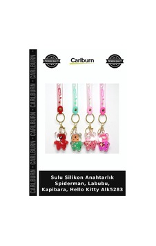 Özel Üretim Figürlü Sevimli Sulu Silikon Anahtarlık Spiderman, Labubu,kapibara, Hello Kitty Alk5283